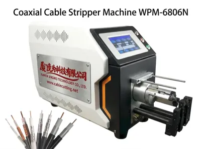 半自動サーボモーター同軸ケーブルストリッピングマシン WPM-6806N