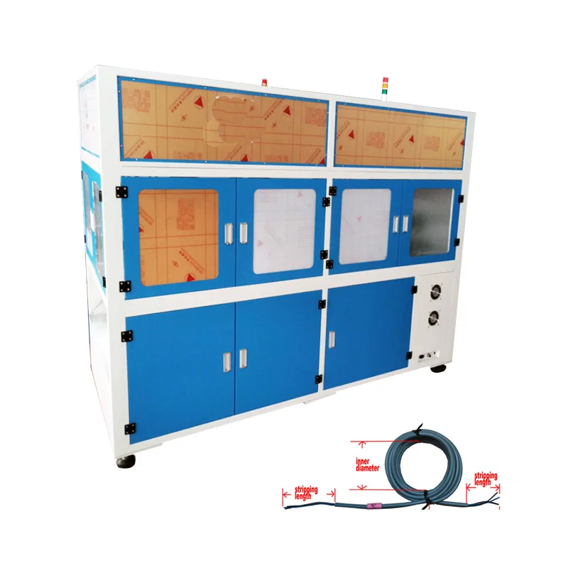 全自動電源コードケーブル切断ストリッピング巻線結束機WPM-CRT-03M、ケーブルカットストリップ巻線結束機、自動カットストリップ結束機、電源コードケーブル結束機