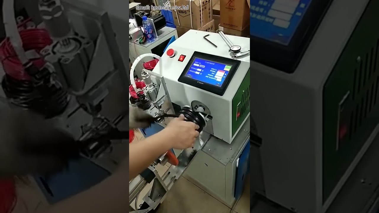 タッチパネル＆ボタン操作対応 自動ワイヤー巻き結束機 – ワイヤーハーネスの巻き・結束を効率化