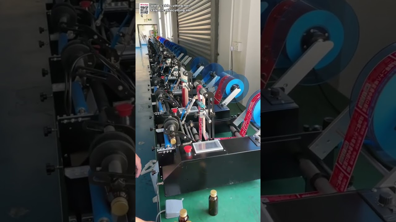 半自動丸瓶ラベリングマシン（手動供給）｜瓶・缶用高速ステッカー貼付機