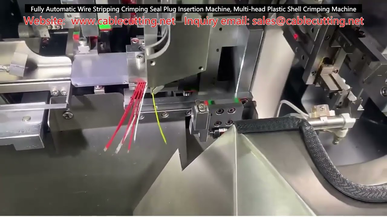 Fully Automatic Wire Stripping, Crimping, and Seal Plug Insertion Machine