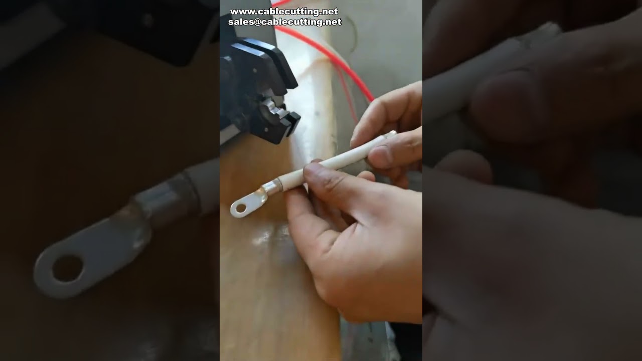 空気圧式ワイヤ圧着工具で銅ラグ・オープンラグを効率的に圧着！