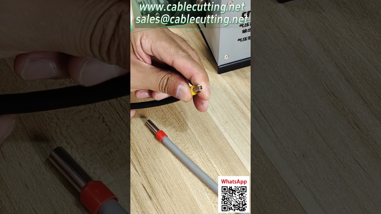 【25Mエア圧着ペンチ】ロングチューブ端子圧着デモ｜金型交換可能 #作業工具