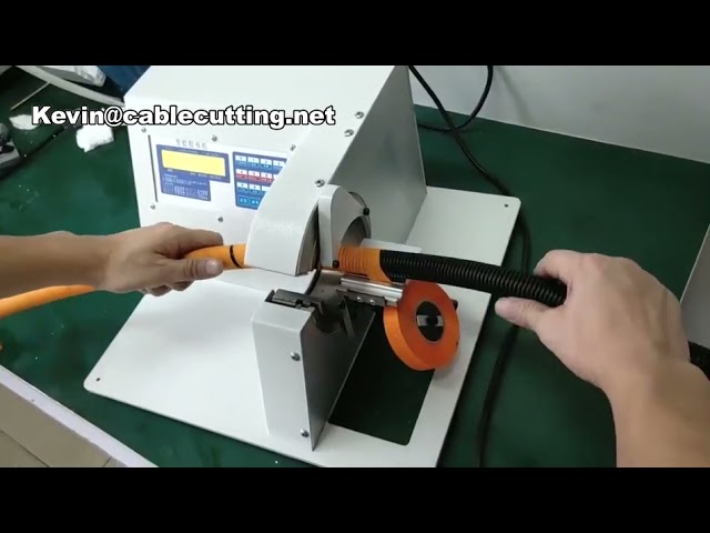 自動電動ワイヤーハーネス編組機｜PVCケーブル引き込み・アーマチュアラップテープ巻き取りを効率化